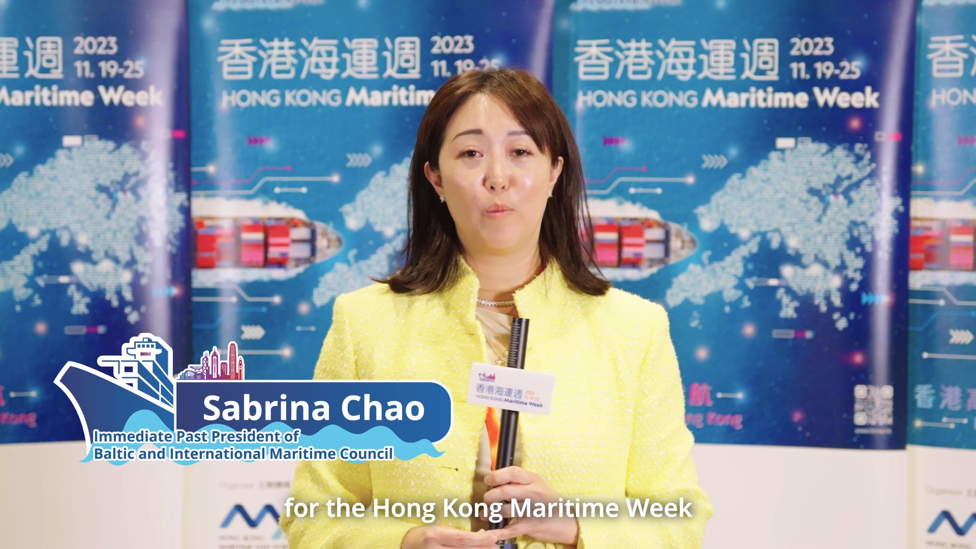 Hong Kong Maritime Week 2023 - Highlights from Ms. Sabrina Chao, Immediate Past President of Baltic and International Maritime Council